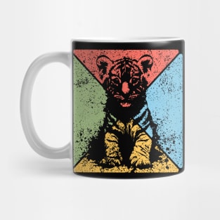 Tiger Cub Retro Pop Art – Wild and Free Animal Aesthetic Mug